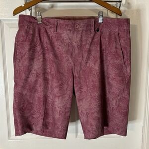 V46 Shorts Mens 36 Golf Performance Burgundy Lightweight 5 Pocket Casual Comfort